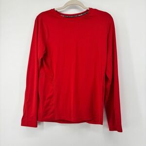 9Round Kickbox Fitness Mens Red Long Sleeve Performance Training Shirt Size AM